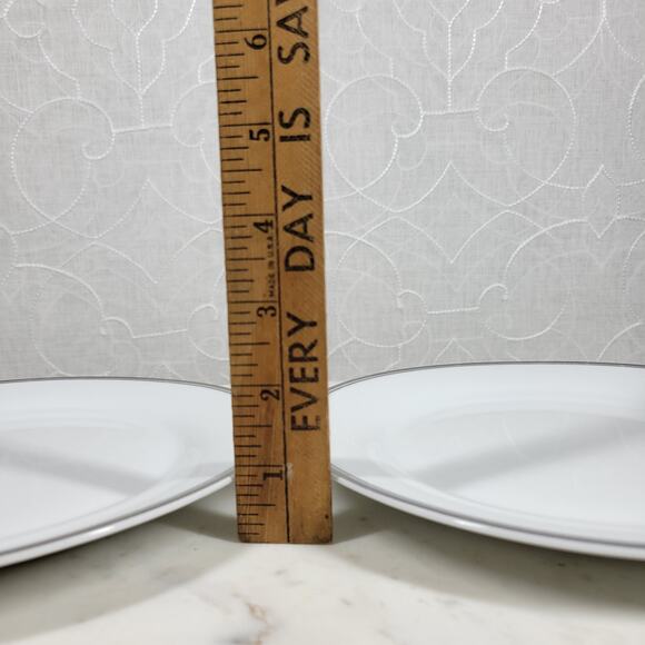 Williams Sonoma Open Kitchen Salad Plate 9" Gold Trim Porcelain 2-Pc Dinnerware - Picture 15 of 16